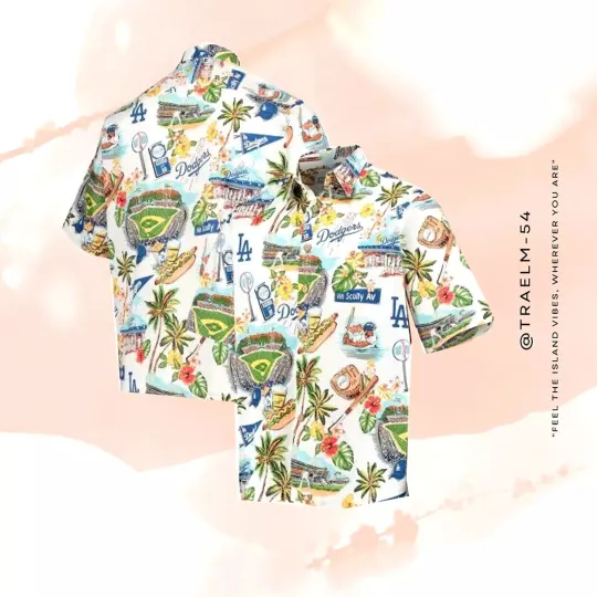Discover LA Hawaiian Dodgers Summer Shirt, Beach Shirt