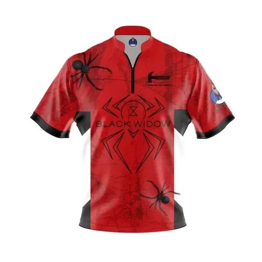Custom Name Hammer Black Widow Blood Red Grunge Bowling Jersey