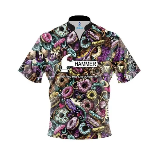 Discover Custom Name Hammer Doughnut Bowling Jersey