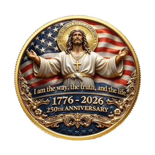 250th Anniversary Metal Commemorative Coin I am the way, the truth, and the life