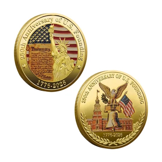 Discover 250TH ANNIVERSARY OF US FOUNDINGS Independence Day Commemorative Coin 1776-2026