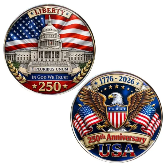 Discover United States 250th Anniversary White House and Bald Eagle Commemorative Coin