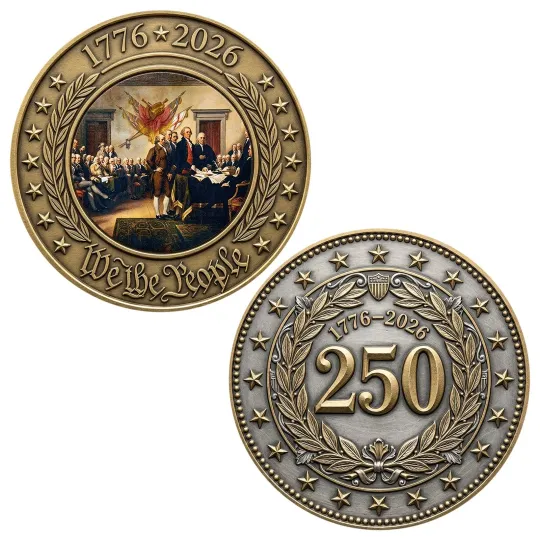 Discover USA 250th Anniversary Coin – Declaration of Independence Commemorative Coin