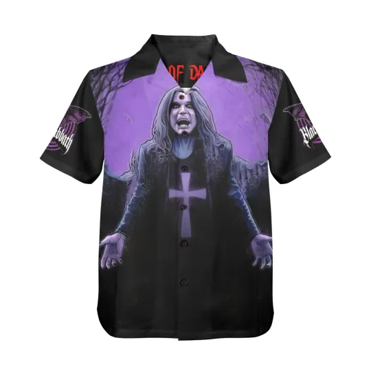 Ozzy Osbourne Hawaiian Shirt Black Sabbath Button Down 1948-2025