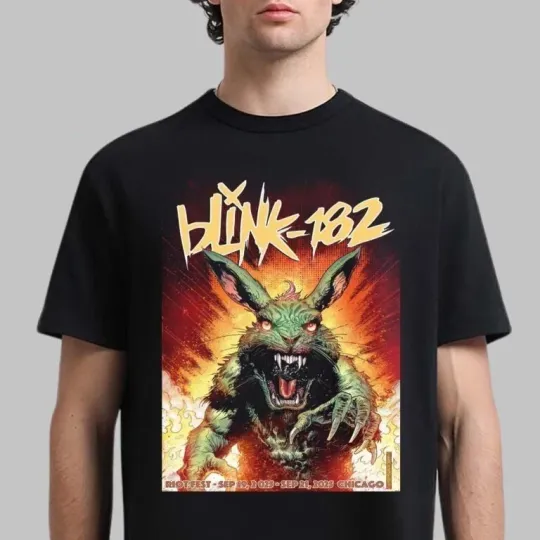 Discover B182 Riot Fest 2025 In Chicago IL Gig Poster On September 19 T-shirt