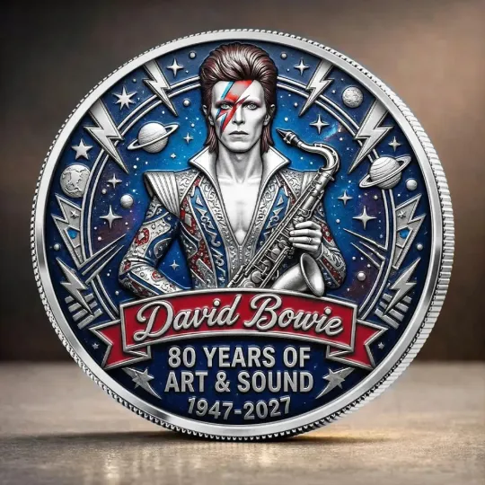 David Bowiie 80th Anniversary Commemorative Coin