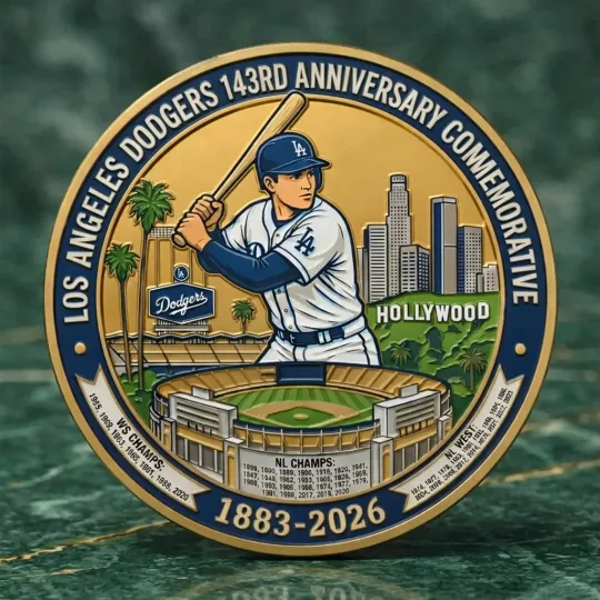 Discover Los Angeles Dodger 143Rd Anniversary Commemorative Challenge Coin 1883 2026
