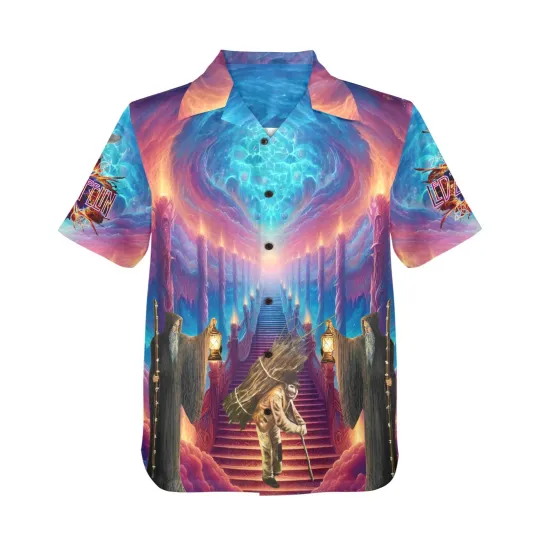 Discover Short sleeve Button Hawaiian Shirt. LED ZPELIN Symbols