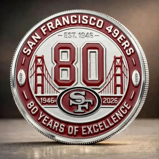 49ers 80th Anniversary Commemorative Coin