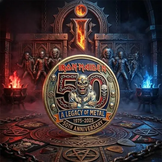 Discover Iron Maiden 50th Anniversary Commemorative Coin