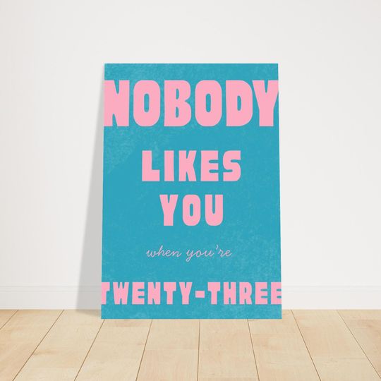 Discover B182 Lyrics Print Poster - What's My Age Again Song - Vintage Wall Art