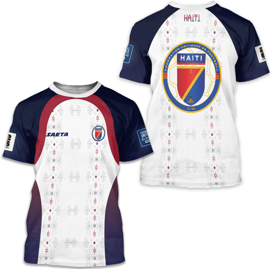 Haiti 2026 World Cup White 3D Unisex T-Shirt All Size S-5XL