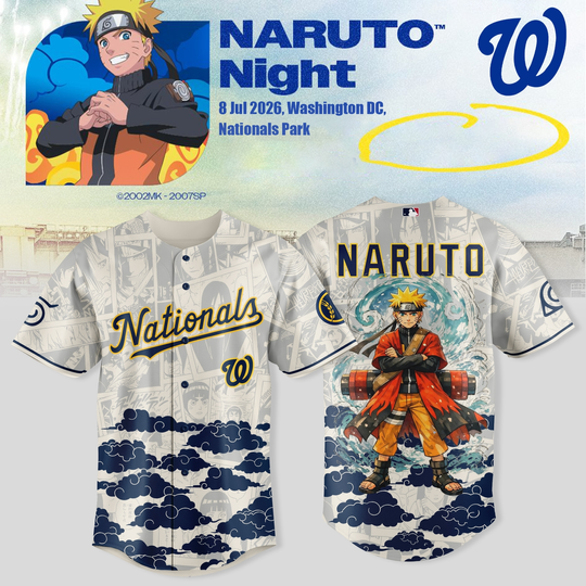 Washington Nationals x Narutoo Night 2026 Special Edition Baseball Jersey Collection
