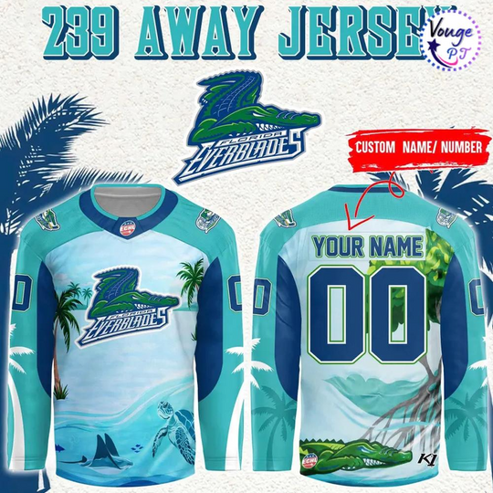 Discover Personalized Florida Everblades Hockey 239 Away 2026 Hockey Jersey