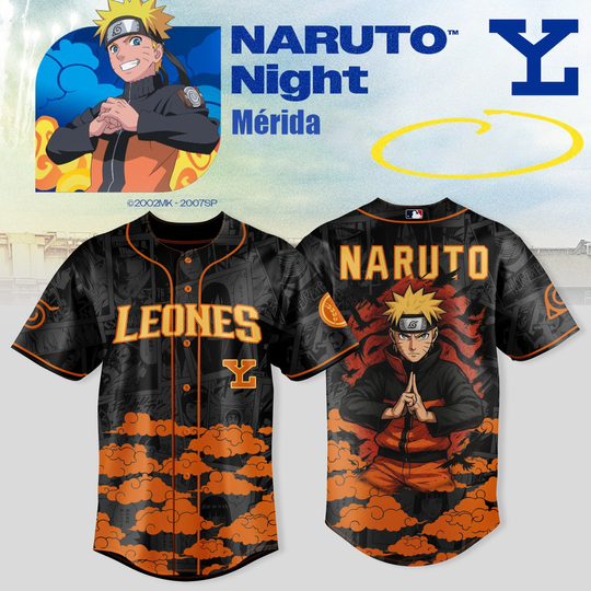 Leones de Yucatán x Narutoo Night 2026 Special Edition Baseball Jersey Version 2