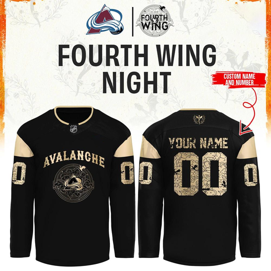Discover Personalized Colorado Avalanche  Colorado Avalanche Fourth Wing Night Hockey Jersey