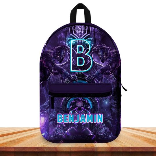 Personalized Black Panther Backpack for Boys Custom Name Bag Marvel Superhero School Backpack -Wakanda  Bookbag Gift for Comic Fans