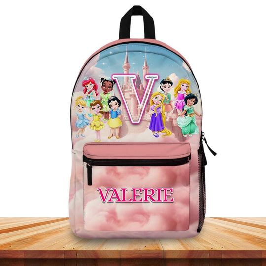 Discover Personalized Baby Princesses Backpack for Girls  Custom Name & Initial  Baby Princesses School Bag  Backpack  Fairy Tale Gift