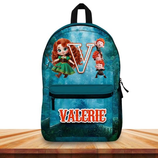 Discover Personalized Baby Brave Backpack for Girls  Custom Name & Initial  Baby Merida School Bag  Backpack  Fairy Tale Gift