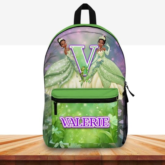 Discover Personalized Tiana Backpack for Girls  Custom Name & Initial  Princess Tiana School Bag  Backpack  Fairy Tale Gift