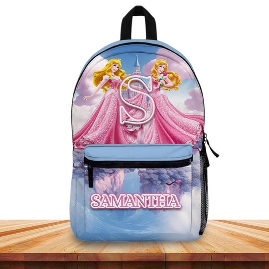 Discover Personalized Sleeping Beauty Backpack for Girls  Custom Name & Initial  Princess Aurora School Bag  Fairy Tale Gift
