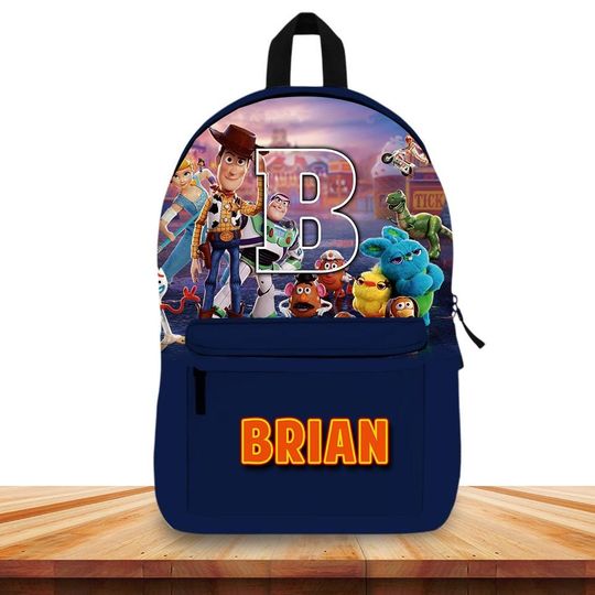Discover Personalized Toy Story Backpack, Custom Name Woody and Buzz School Bag, Toddler Disney Bookbag, Back to School Gift