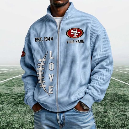 49ers EST 1944 Quarter Zip Waffle Jacket