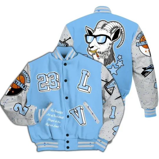 Discover Varsity Jacket To Match University Blue 5s - The GOAT Got Em Streetwear All Over