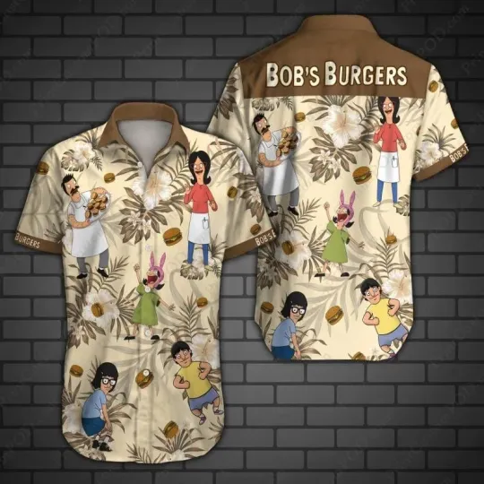 Discover Bob Burger Hawaiian Shirt Funny Movie Cartoon Shirt