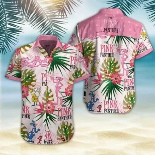 Pink Panther Hawaiian Shirt Movie Cartoon Shirt