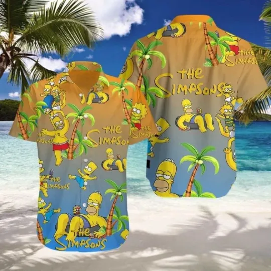 Discover The Simpsons Family Hawaiian Shirt Movie Cartoon Shirt