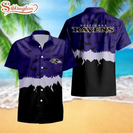Discover Baltimore Football Team Ravenss Fish Ocean Pattern Hawaiian Shirt
