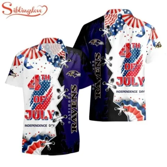 Discover Baltimore Football Team Ravenss Forth Of July Hawaiian Shirt