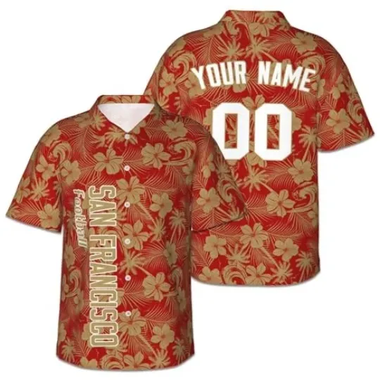 Discover San Francisco Football Hawaiian Tropical Aloha Shirt Personalized Gift