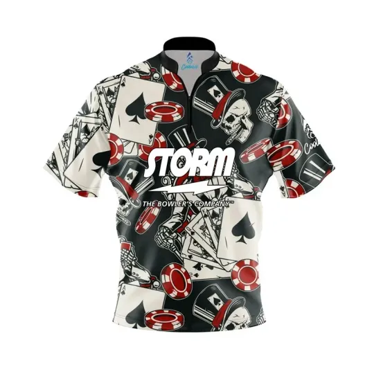 Discover Storm Dead Man’s Hand Bowling Jersey Shirts Size S-5XL
