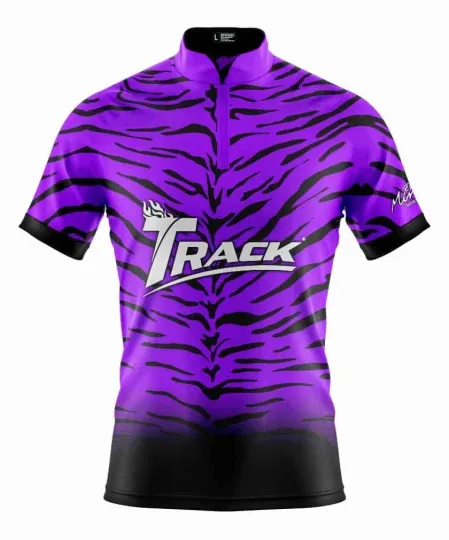 Custom Name Track Tiger Bowling Jersey Long & Short Sleeve Shirts