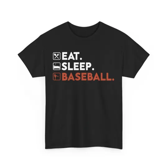 Discover Eat Sleep Baseball T-Shirt, Baseball Sports Lovers Women Men Shirt