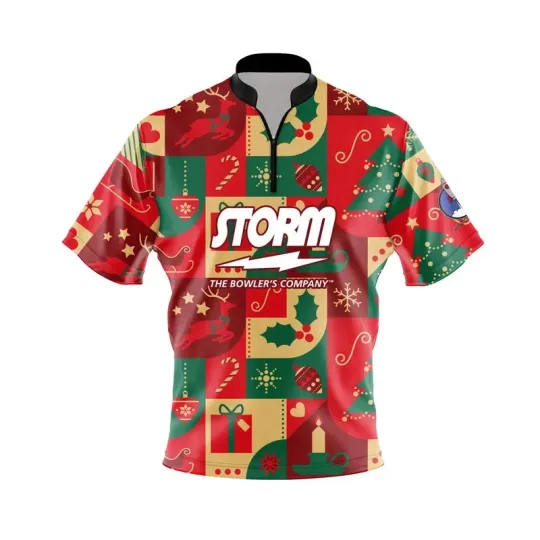 Discover Storm Merry Christmas Bowling Jersey Shirt USA Size S-5XL