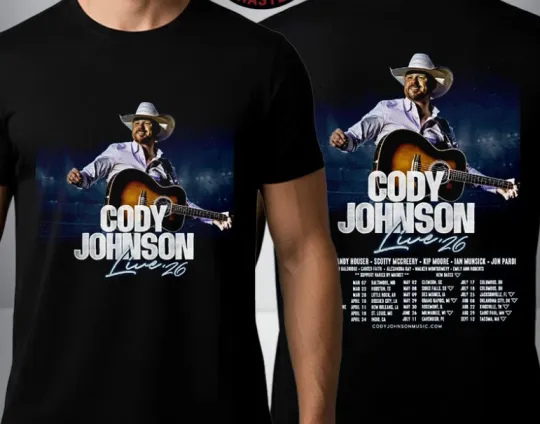 Discover Cody Johnsonn Live 26 North America Tour 2026 Schedule Tour Dates Unisex T Shirt