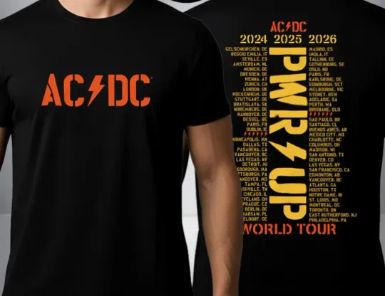 Discover AC-DC Pwr Up World Tour 2024 2026 Unisex T Shirt