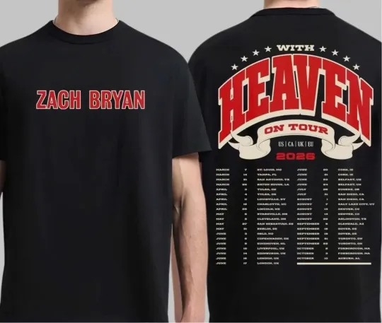 Discover Heaven on Top 2026 Tour Shirt, Style Dates T-shirt Contry Music Fan