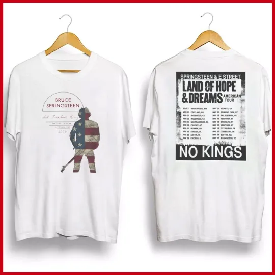 Discover Springsteen E Street Band 2026 Land Of Hope & Dreams Tour Dates T-Shirt