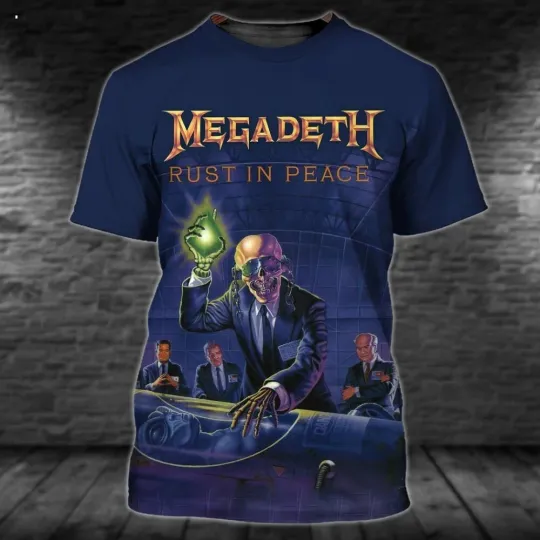 Megadeth Rust In Peace 30th Anniversary 3D T-Shirt