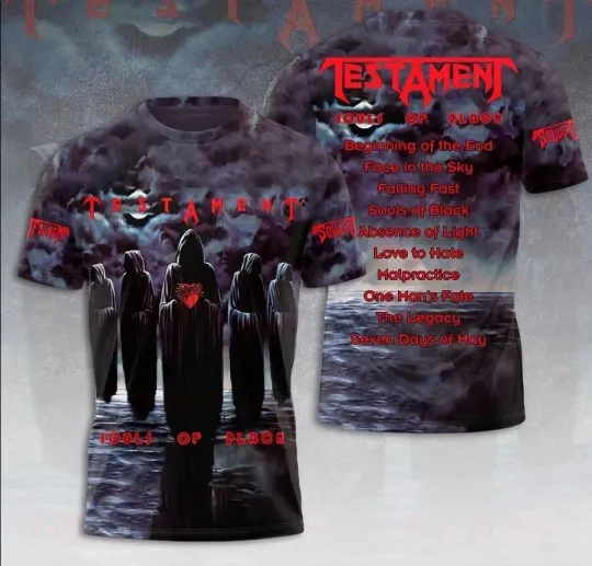 Discover Testament Band Souls Of Black 3D T Shirt