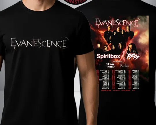 Evanescence Band 3 Epic Tours 2026 Tour Dates Unisex T Shirt