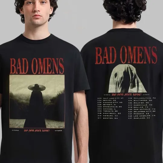Discover Bad Omens Do You Feel Love North America Tour 2026 Merchandise T-Shirt