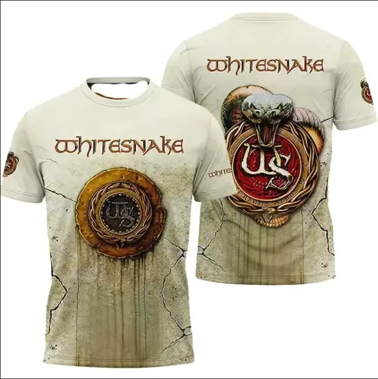 Discover Whitesnake Here We Go Again Album Cover AOP 3D T-shirt