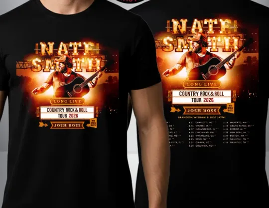 Discover Nate Smith Country Rock n Roll Tour 2026 Schedule Tour Dates Unisex T Shirt