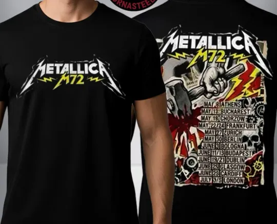 Discover Metallica M72 World Tour 2026 European Tour Dates Kill ‘Em All Unisex T Shirt