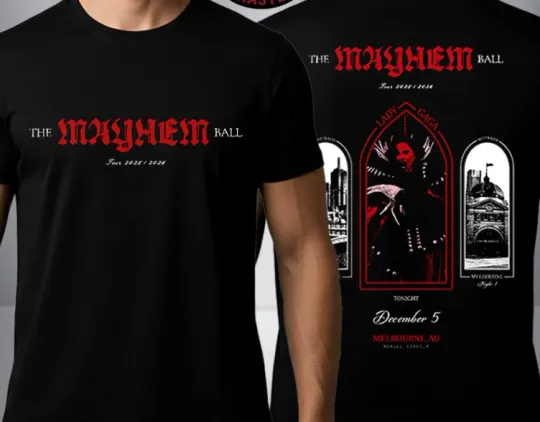 Discover Ld ga The Mayhem Ball Tour 2025 2026 Unisex T Shirt